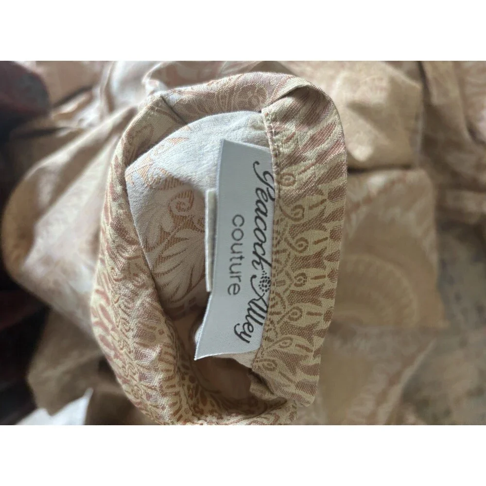 Peacock Alley Couture Gold Medallion King Duvet w/2 Shams Egyptian Cotton USA